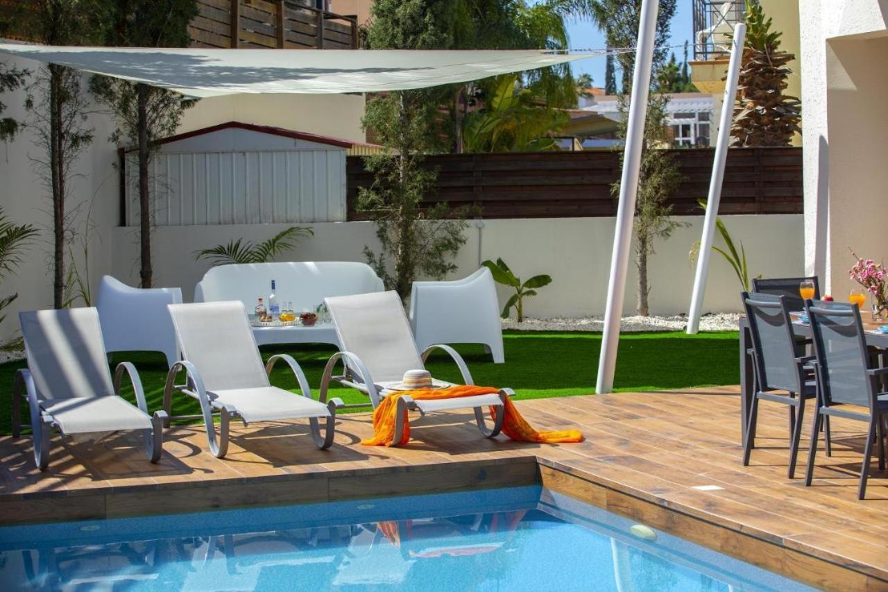 Tsokkos Family Villa - Pool Garden Walk To Beach بروتاراس المظهر الخارجي الصورة